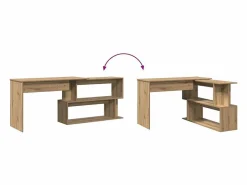 Discount Escritorio de esquina madera contrachapada 200,5x50x76 cm Escritorio Rinconero|Escritorio Tradicional