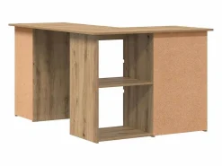 Best Clicnbuy Escritorio de esquina madera contrachapada 145x100x76 cm Marru00f3n