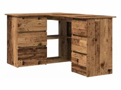 Best Escritorio de esquina madera contrachapada madera envejecida Escritorio Rinconero