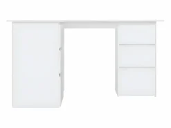 Hot Clicnbuy Escritorio de esquina madera contrachapada 145x100x76 cm Blanco