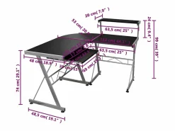 Sale Escritorio de esquina madera contrachapada 132x112x99cm Mesa De Ordenador