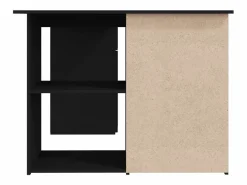 Outlet Escritorio de esquina 145x100x76 cm Madera de ingeniería Negro