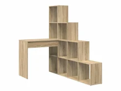 Clearance Clicnbuy Escritorio de Esquina Roble Sonoma 101.5 x 149.5 x 149.5 cm Marru00f3n