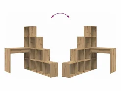Outlet Escritorio de Esquina Roble artisan 101.5 x 149.5 x 149.5 cm Escritorio Rinconero