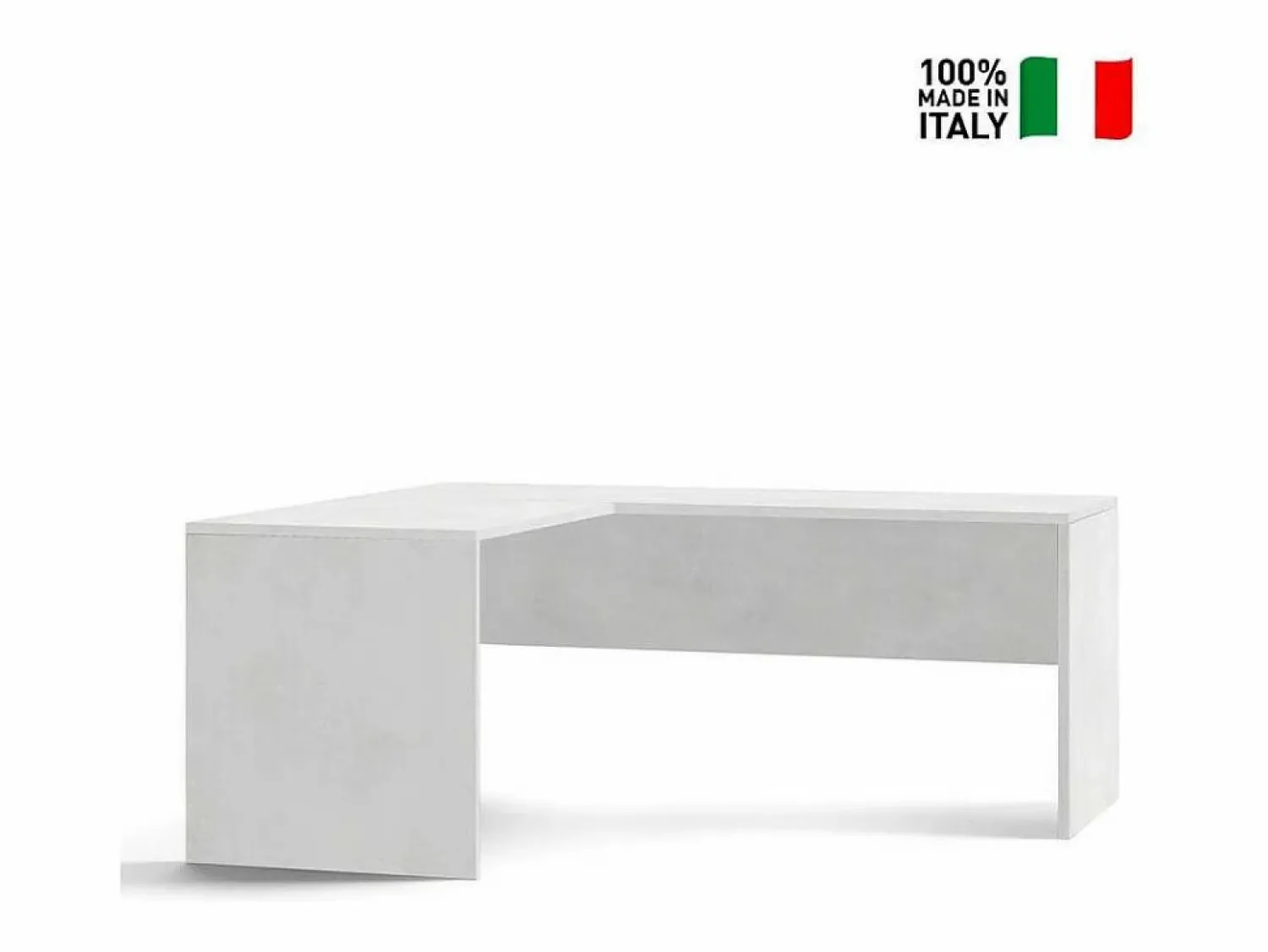 Escritorio de la esquina izquierda oficina de estudio moderna Simply Extra SX - Blanco
