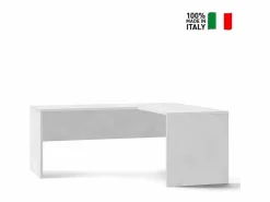 Clearance Escritorio de la esquina derecha oficina de estudio moderna Simply Extra DX - Blanco