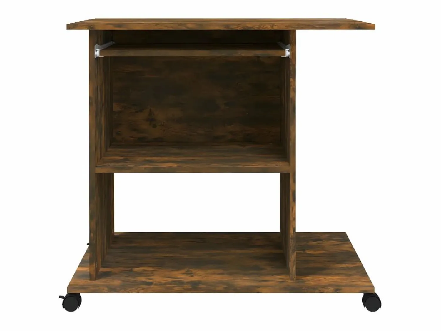 Clicnbuy Escritorio de madera contrachapada roble ahumado 80x50x75 cm