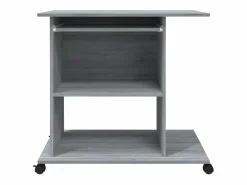 Best Clicnbuy Escritorio de madera contrachapada Sonoma 80x50x75 cm Gris