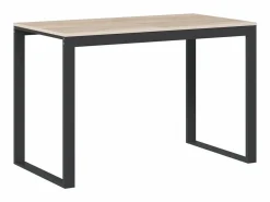 Hot Escritorio de madera de ingeniería negro y roble 110x60x73 cm ES409733 Marru00f3n
