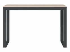 Hot Escritorio de madera de ingeniería negro y roble 110x60x73 cm ES409733 Marru00f3n