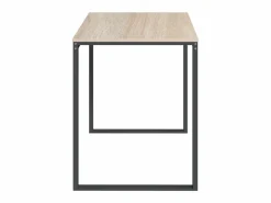 Hot Escritorio de madera de ingeniería negro y roble 110x60x73 cm ES409733 Marru00f3n