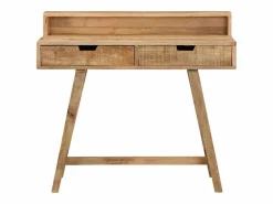 Outlet vidaxl Escritorio de madera de mango rugosa 100x45x90 cm Color natural claro