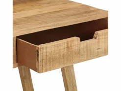 Outlet vidaxl Escritorio de madera de mango rugosa 100x45x90 cm Color natural claro