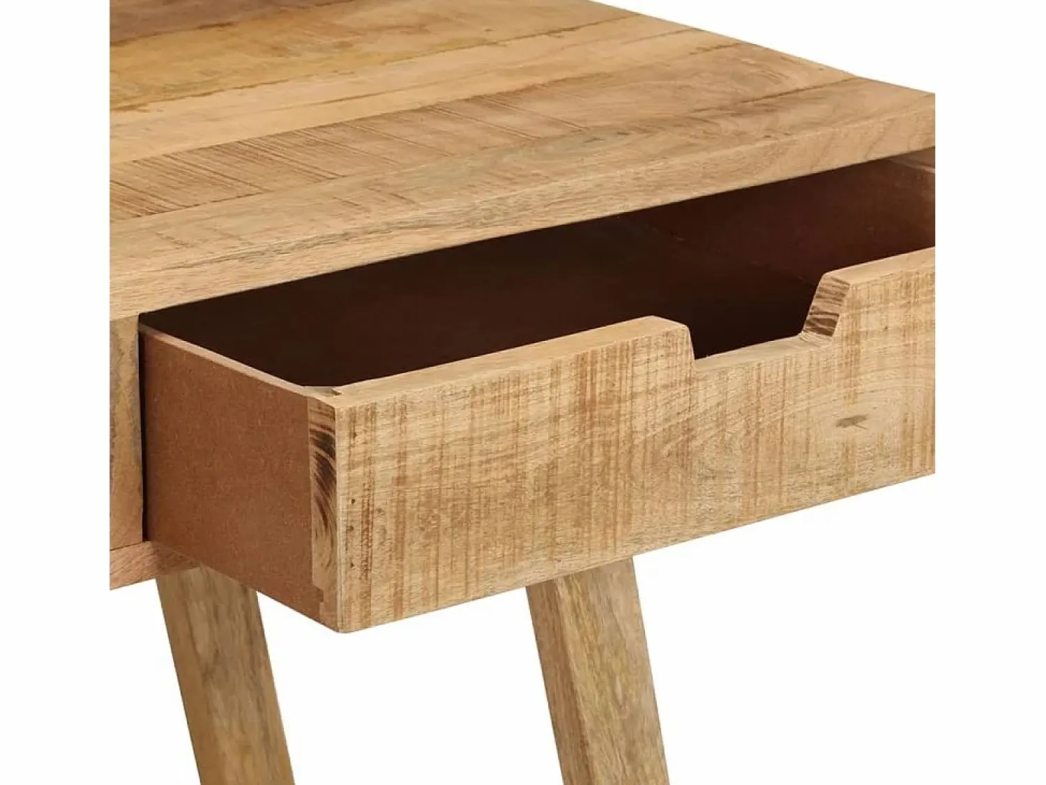 Outlet vidaxl Escritorio de madera de mango rugosa 100x45x90 cm Color natural claro