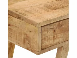 Outlet vidaxl Escritorio de madera de mango rugosa 100x45x90 cm Color natural claro