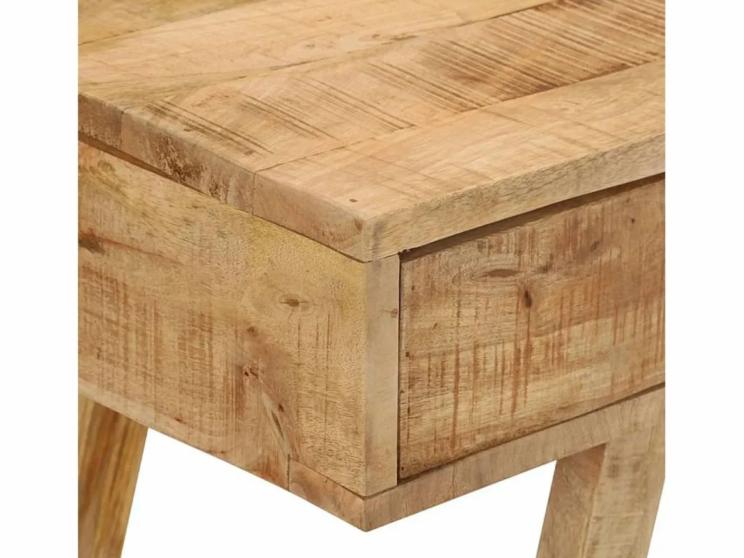 Outlet vidaxl Escritorio de madera de mango rugosa 100x45x90 cm Color natural claro