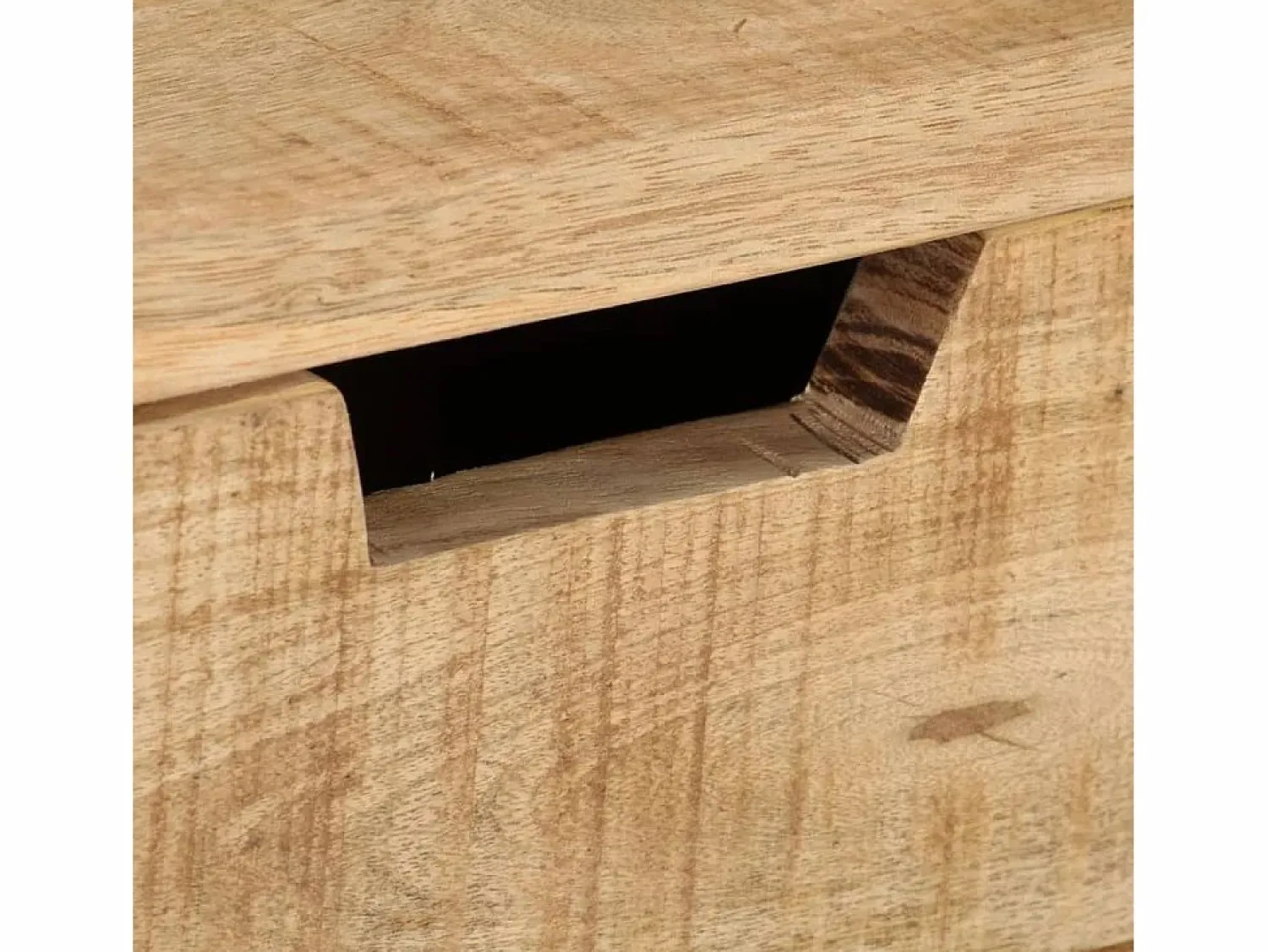 Outlet vidaxl Escritorio de madera de mango rugosa 100x45x90 cm Color natural claro