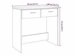 Hot Escritorio de madera ingeniería madera envejecida 80x40x75 cm Escritorio Tradicional