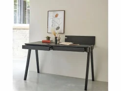 Hot BERAH GETAH Escritorio de madera mango maciza Negro