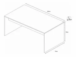 Escritorio de oficina de estudio de trabajo inteligente de diseño moderno Regular 150 - Olmo