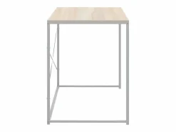 Discount Escritorio de ordenador aglomerado blanco y roble 110x60x70 cm Mesa De Ordenador