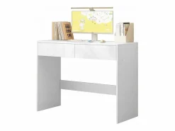 ESCRITORIO DE ORDENADOR MODERNO CON 2 CAJONES MESA DE TOALET 100 CM
