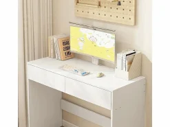 ESCRITORIO DE ORDENADOR MODERNO CON 2 CAJONES MESA DE TOALET 100 CM