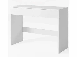 ESCRITORIO DE ORDENADOR MODERNO CON 2 CAJONES MESA DE TOALET 100 CM