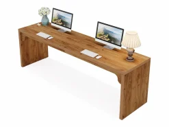 Hot Tribesigns Escritorio de ordenador de 180 cm de largo, escritorio de madera extra largo para puesto de trabajo Marru00f3n