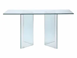 Sale Vente-unique Escritorio design Cristal templado CLARISSA Transparente