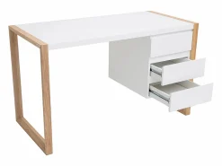 Sale Miliboo Escritorio diseño 3 cajones mate ARMEL Blanco