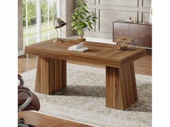 Outlet Escritorio ejecutivo de 140 cm, escritorio de oficina doméstica de estilo moderno del siglo XX con base de doble trapecio Mesa De Ordenador