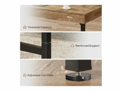 Best Escritorio ejecutivo industrial de 140 cm para oficina en casa, escritorio de computadora portátil rústico y sencillo Mesa De Ordenador
