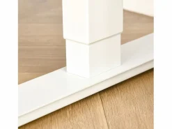 Escritorio eléctrico regulable en altura, estructura de metal, y madera natural (140x70x72-116cm)