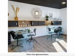 Discount Vente-unique Escritorio ELSTRON - Cristal curvo 12 mm - 120 cm Transparente