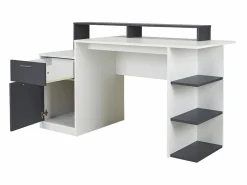Sale Vente-unique Escritorio espacios de almacenaje blanco/gris ZACHARIE Gris antracita / Blanco