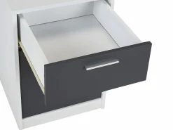 Sale Vente-unique Escritorio espacios de almacenaje blanco/gris ZACHARIE Gris antracita / Blanco