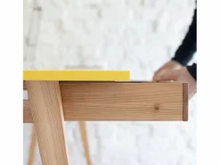 Escritorio esquinero con cajón 115x85cm Luka | Patas de fresno | Lado derecho Escritorio Rinconero|Escritorio Tradicional