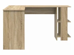 Outlet Clicnbuy Escritorio Esquinero con Almacenamiento Roble Sonoma Marru00f3n