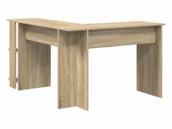 Outlet Clicnbuy Escritorio Esquinero con Almacenamiento Roble Sonoma Marru00f3n