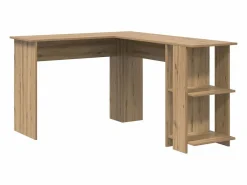 Clicnbuy Escritorio Esquinero con Almacenamiento Roble artisan