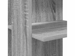 Clicnbuy Escritorio Esquinero con Almacenamiento con estante Sonoma Gris