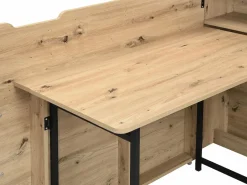 Hot Escritorio esquinero plegable mdf color natural - RELIMY Escritorio Rinconero|Escritorio Tradicional