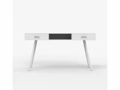 Escritorio estilo nórdico blanco escandinavo con 2 cajones 150x60cm Sidney