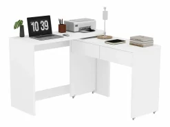 ModernLuxe Escritorio extensible 110×40×78 cm - combinación flexible - con ruedas - certificado FSC -