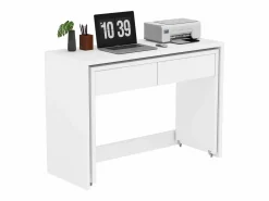 ModernLuxe Escritorio extensible 110×40×78 cm - combinación flexible - con ruedas - certificado FSC -