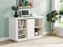 Best Escritorio extensible con tablero giratorio 360° en MDF lacado en - PAVELO Escritorio Rinconero|Escritorio Tradicional