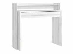 Sale Skraut Home Escritorio Extensible, 99x90x35cm, retractil, Oficina o Estudio, veteado Blanco