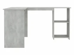 Clicnbuy Escritorio forma de L contrachapada hormigón 120x140x75 cm