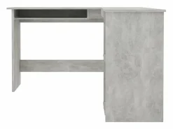 Online vidaxl Escritorio forma de L contrachapada hormigón 120x140x75 cm Gris